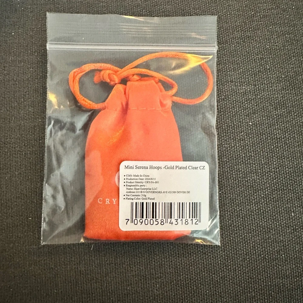 Crystal Haze Mini Serena Hoops - 18k gold plated - Picture 5 of 6